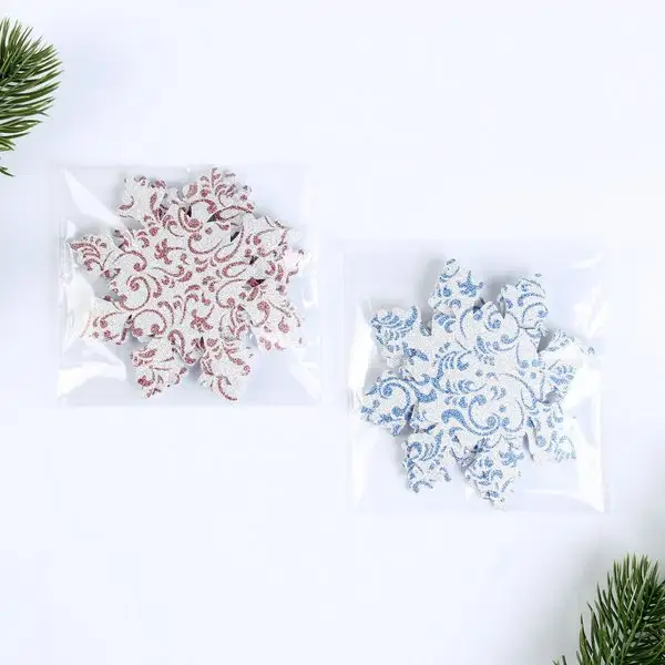 Декор Снежинки с узором набор 3 шт МИКС