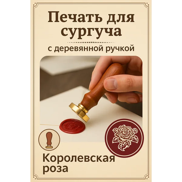 Печать для сургуча «Королевская роза»