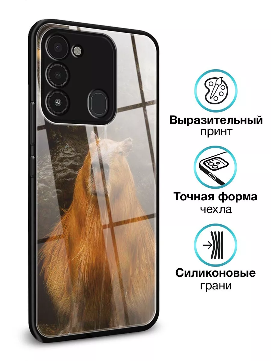 Стеклянный чехол на Tecno Spark 8C / 9 / Tecno Spark Go 2022 Tecno  171107956 купить за 276 ₽ в интернет-магазине Wildberries