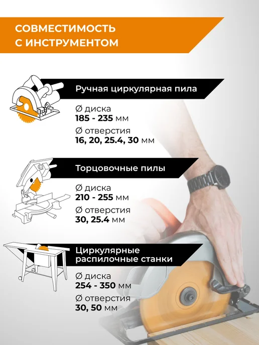 Rage Диск пильный Clean cut 255мм Z100 посадка 30+25,4 20 16, бежевый, фото 7