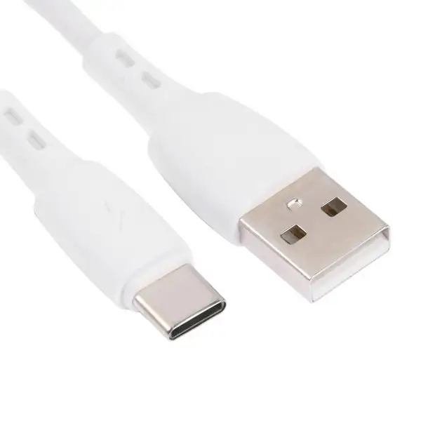 Кабель CAR-C-AC1M-WH, Type-C — USB, 2.4 А, 1 м, белый