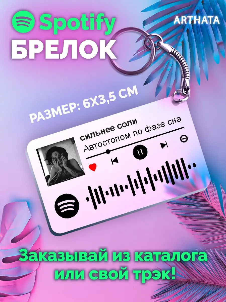 Спотифай Брелок автостопом по фазе сна - сильнее соли Arthata-spotify  постер Спотифай постер 171140414 купить за 264 ₽ в интернет-магазине  Wildberries