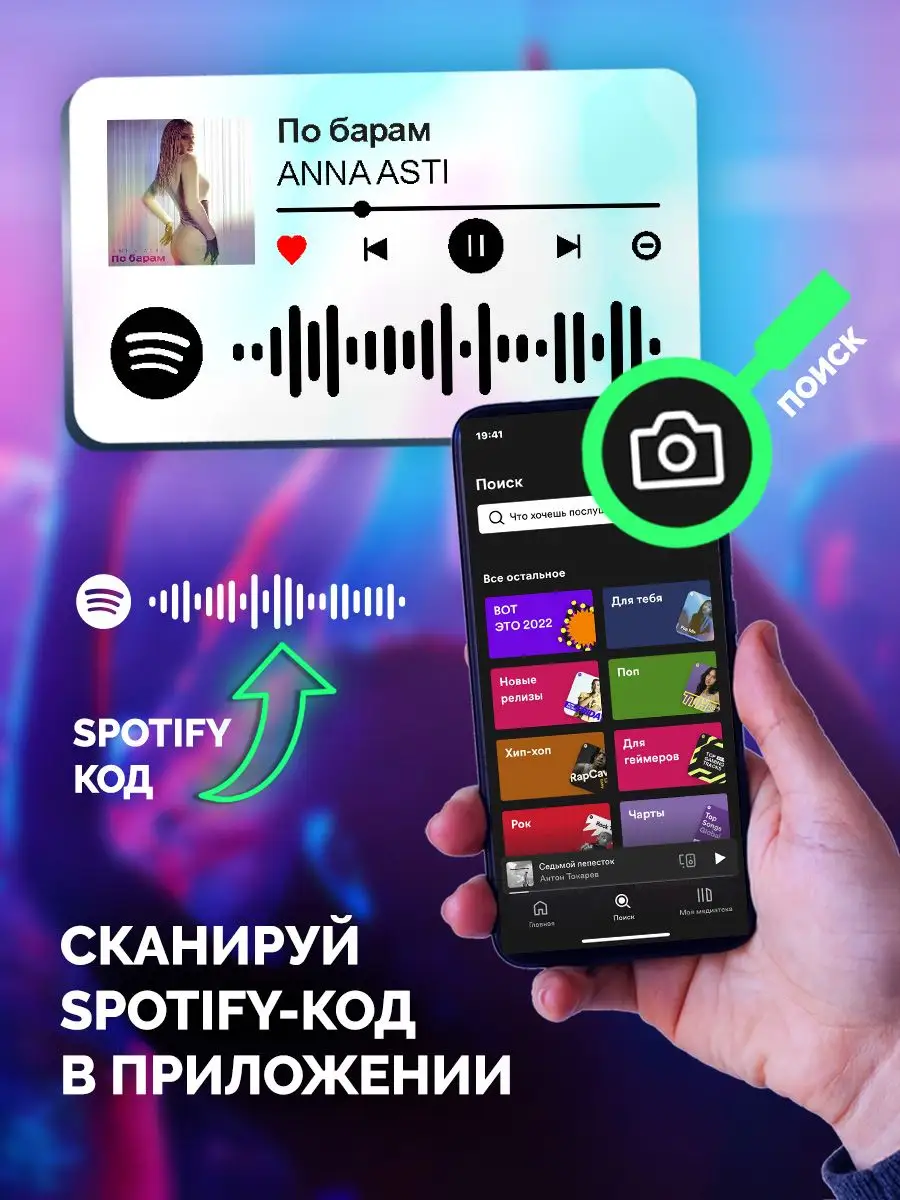 Спотифай Брелок ANNA ASTI - По барам Arthata-spotify постер Спотифай постер  171140513 купить за 260 ₽ в интернет-магазине Wildberries