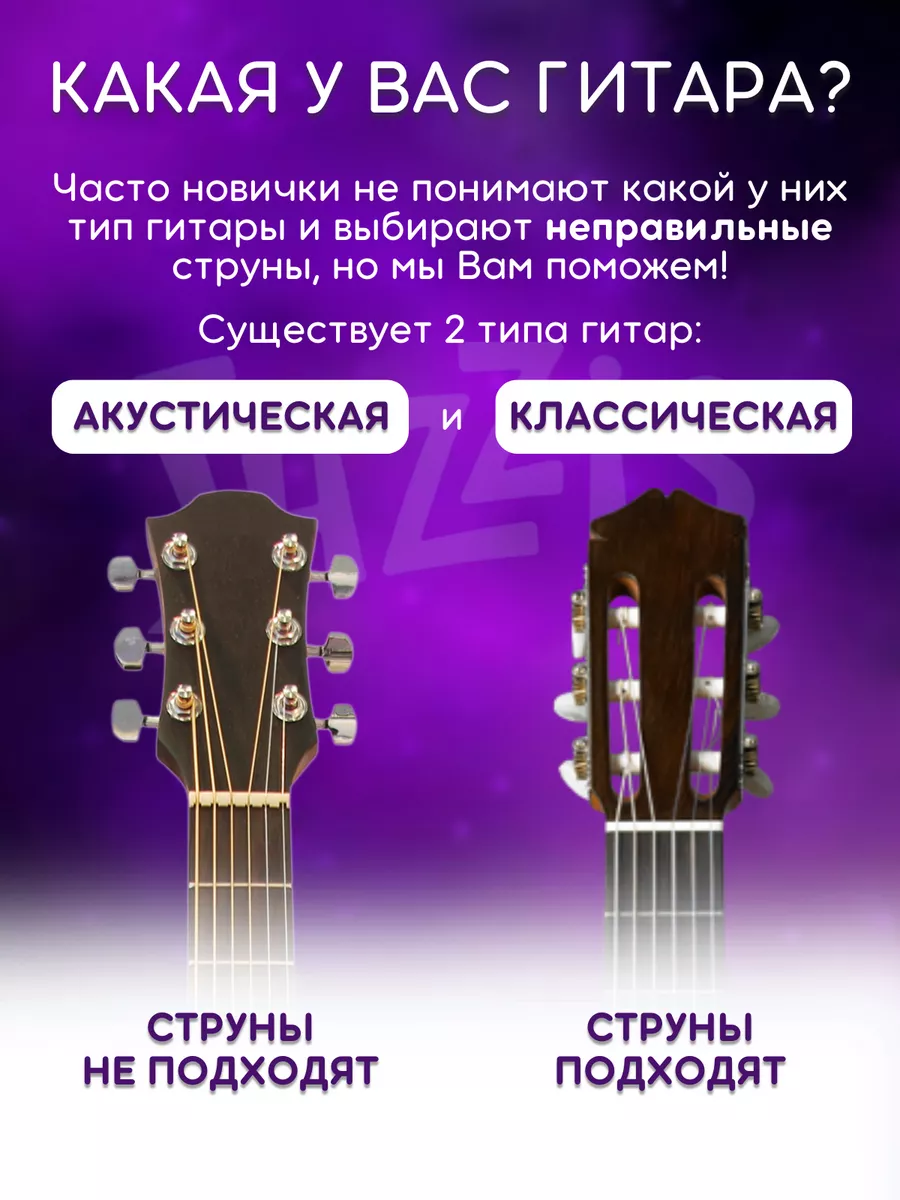 Струны для классической гитары, нейлоновые, 2 комплекта JAZZIS 171142470  купить за 704 ₽ в интернет-магазине Wildberries