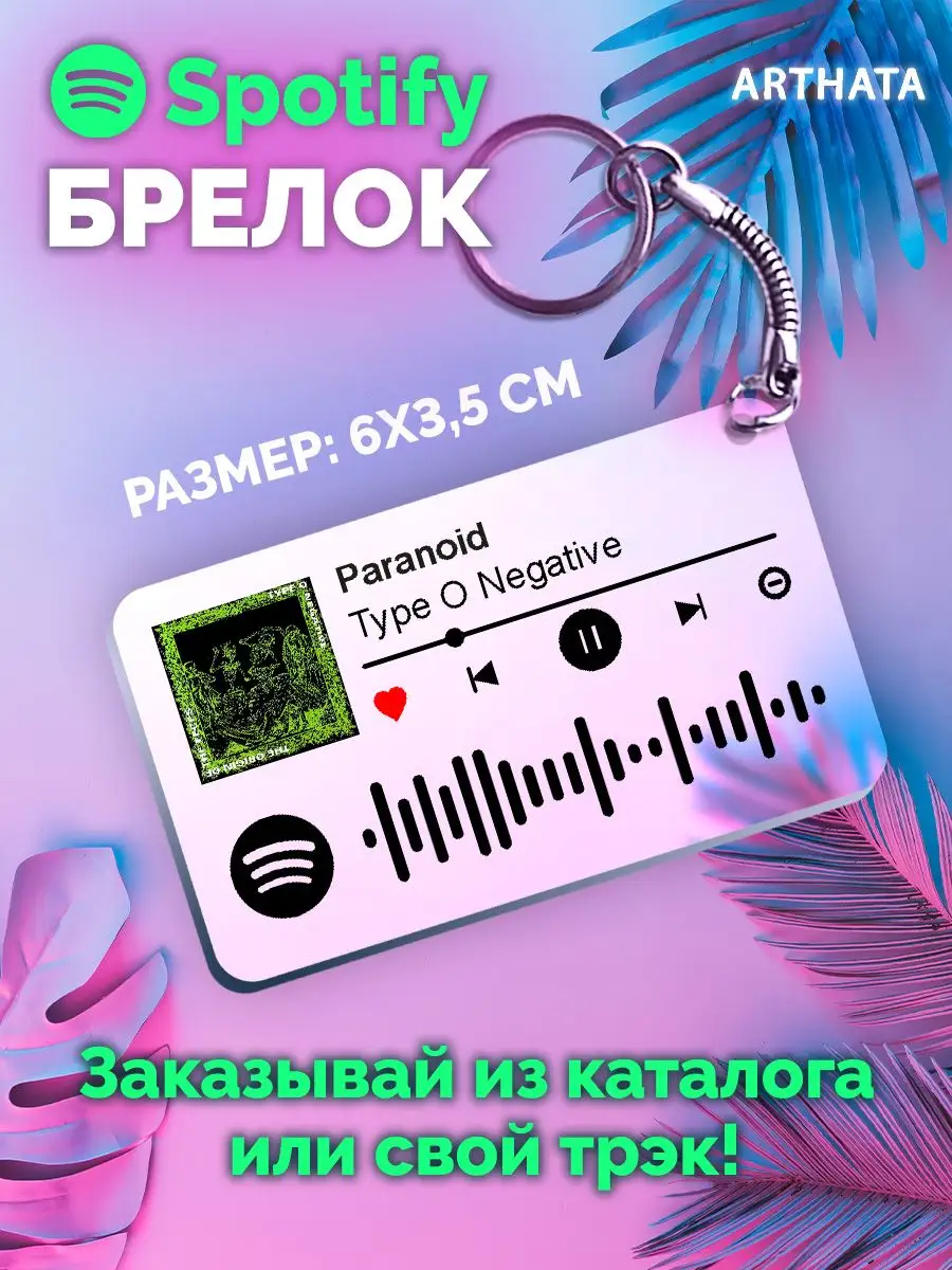 Спотифай Брелок Type O Negative - Paranoid Arthata-spotify постер Спотифай  постер 171145419 купить за 273 ₽ в интернет-магазине Wildberries