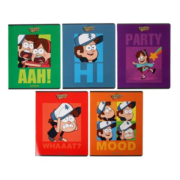 Тетрадь 48 листов в клетку Гравити Фолз обложка МИКС