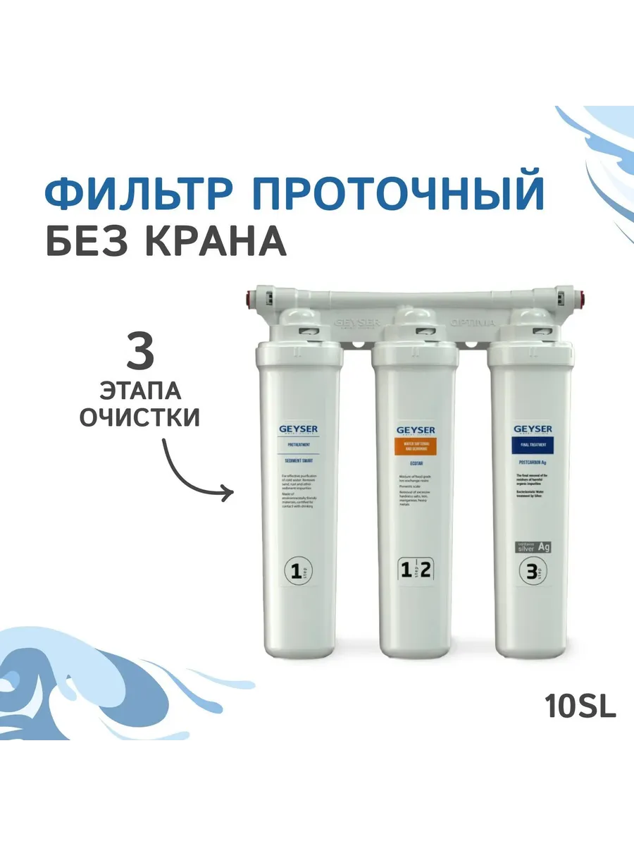 Фильтр для воды проточный Оптима Старт (без крана)
