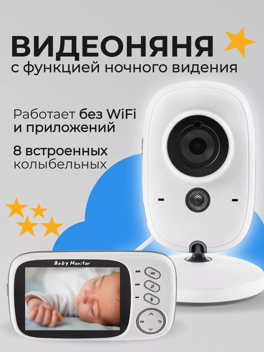 Цифровая беспроводная видеоняня с монитором MagicHome 171154916 купить за 3  886 ₽ в интернет-магазине Wildberries