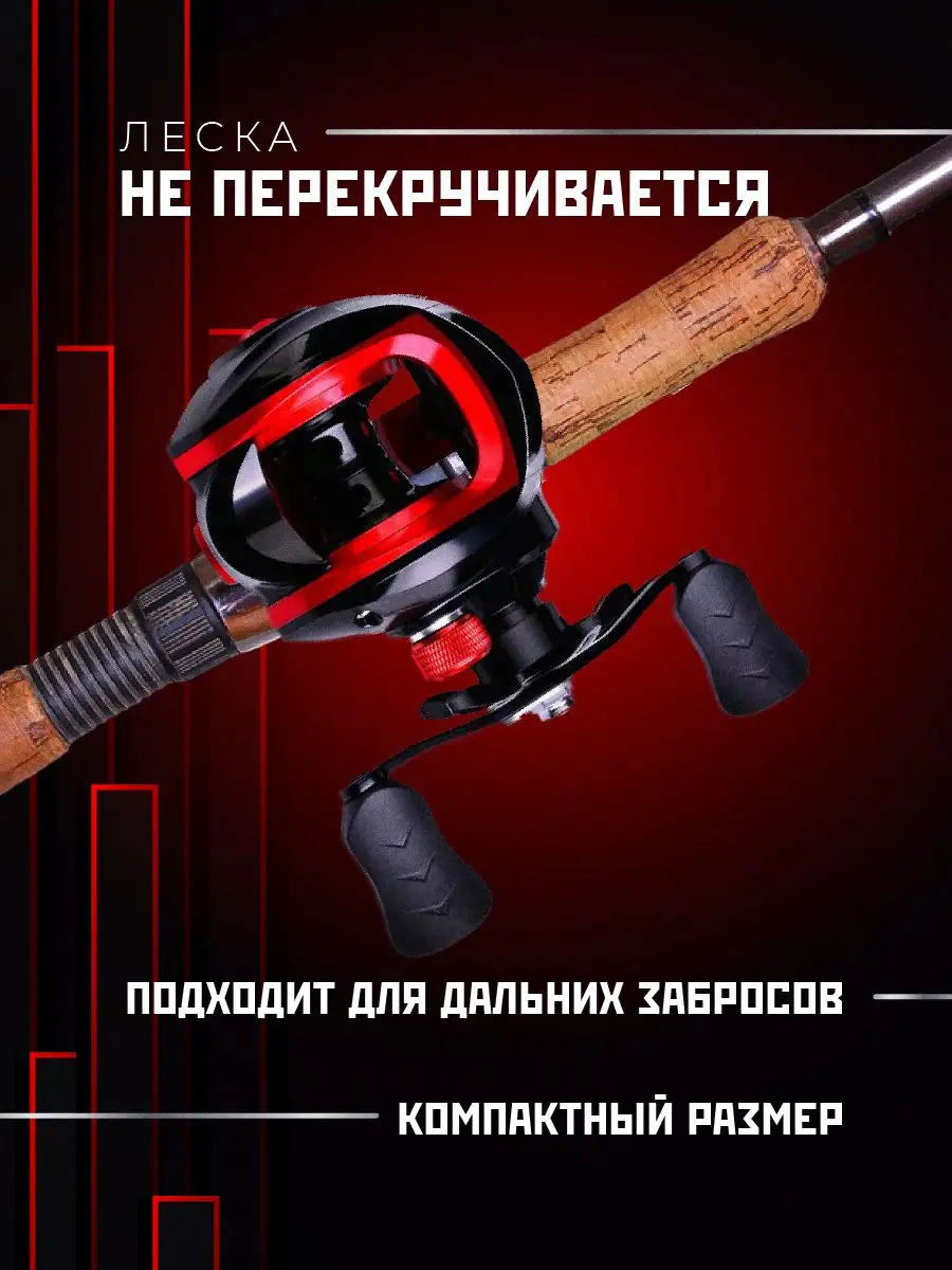 Купить Катушка зимняя мультипликаторная ADMIRAL Fishing Reel 60 красная под  правую руку по цене 2490 руб.