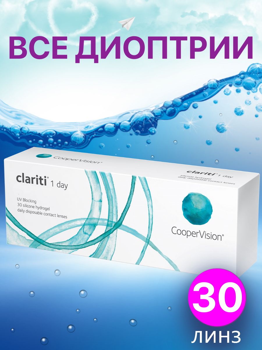 Линзы coopervision clariti 1 day