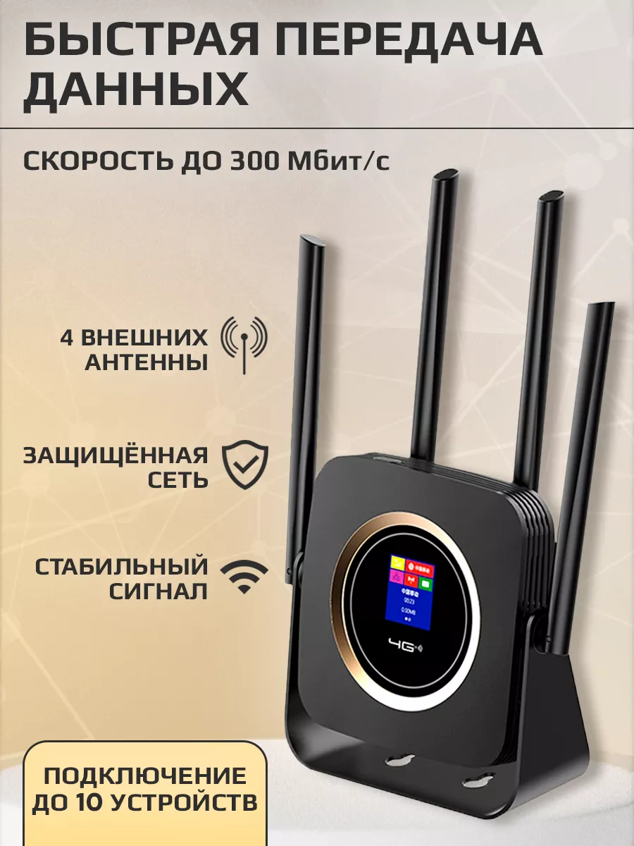 Роутер wi-fi с сим картой 4G для интернета DigitalTechX 171174172 купить за  3 706 ₽ в интернет-магазине Wildberries