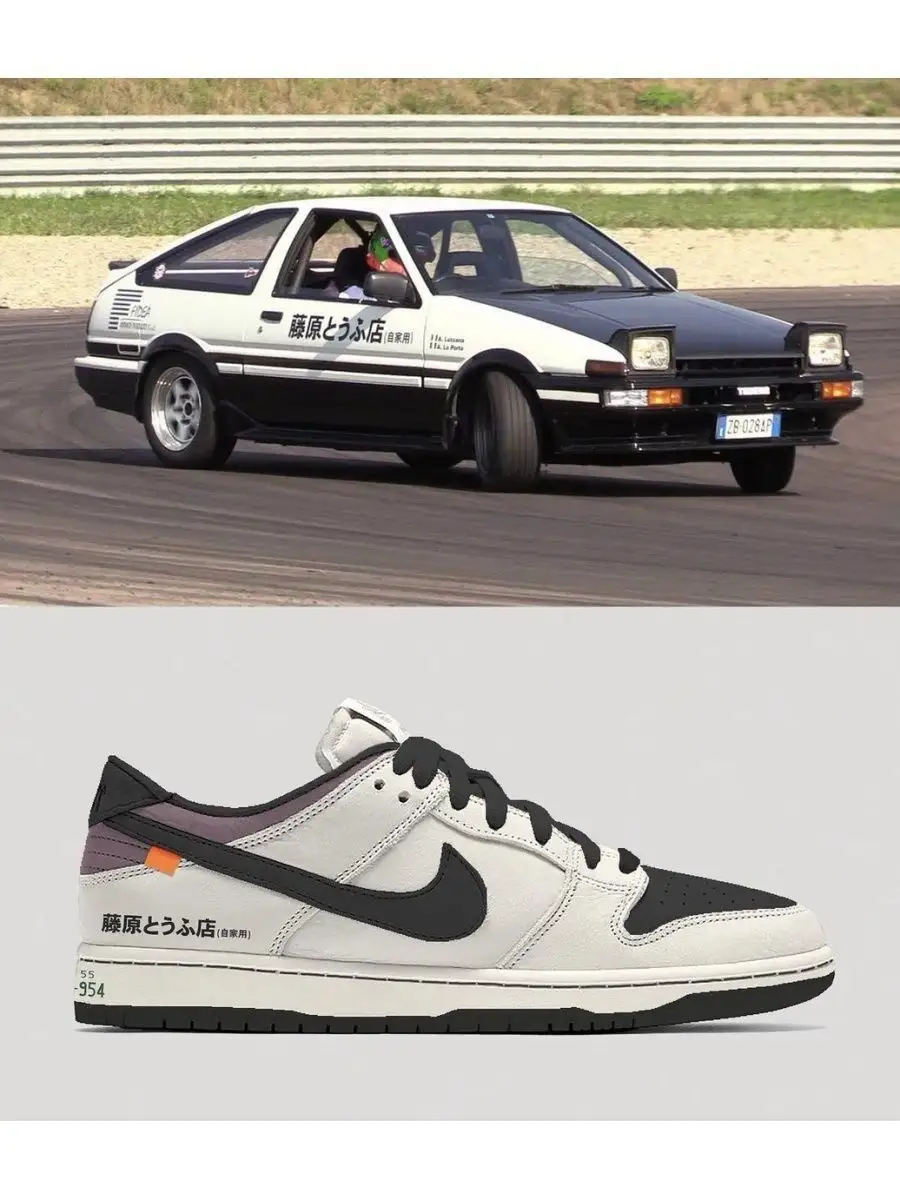 Кроссовки кеды Nike SB Dunk Toyota AE86 Initial D TTKD 171177389 купить за  1 854 ₽ в интернет-магазине Wildberries