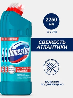 Чистящее средство Максимальная защита 750 3шт синий Domestos 171210516 купить за 557 ₽ в интернет-магазине Wildberries