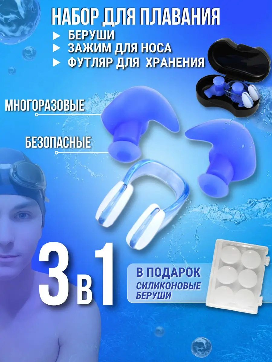 Беруши для плавания водонепроницаемые