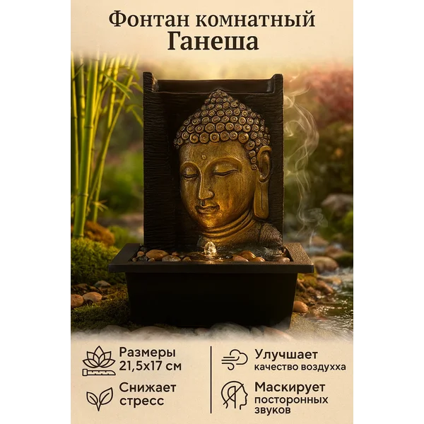 Фонтан настольный комнатный Будда