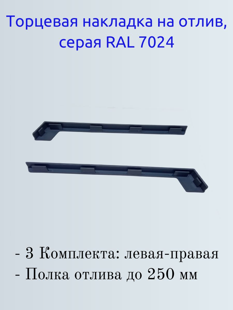 Торцевая накладка на отлив оконный (3 пары) НовоКомплект 171268801 купить  за 279 ₽ в интернет-магазине Wildberries