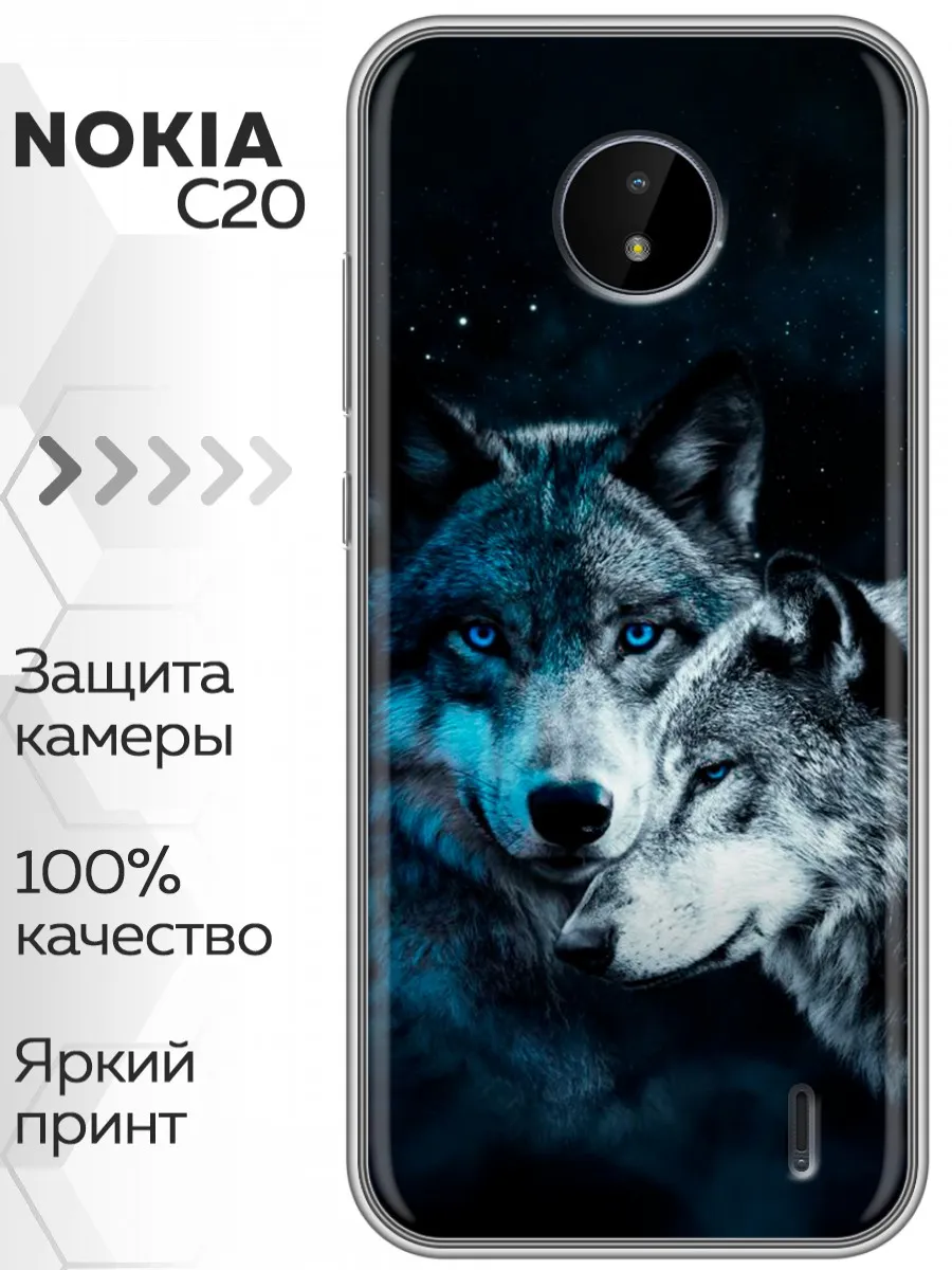 Чехол на Nokia C20 Волки
