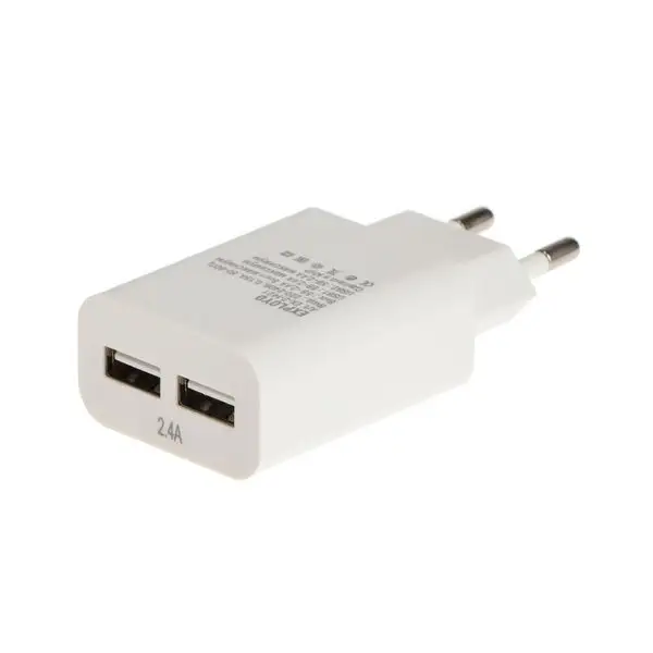 Сетевое зарядное устройство 2 USB, 2.4 А