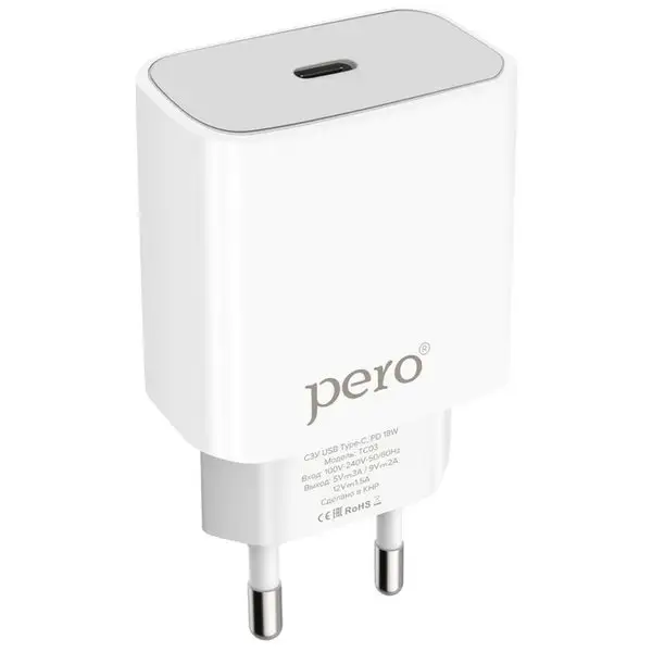 Сетевое зарядное устройство USB Type-C, 3 А, быстрая зарядка