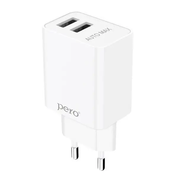 Сетевое зарядное устройство 2 USB, 2.1 A, регуляция тока