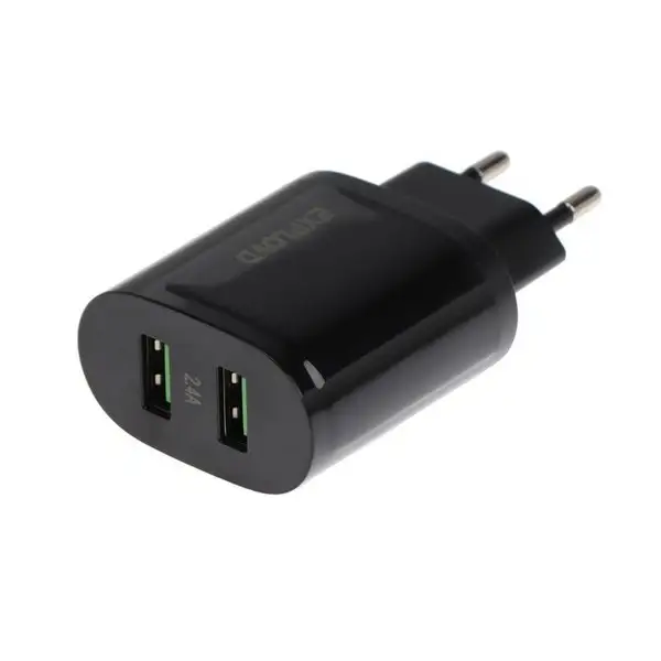 Сетевое зарядное устройство 2 USB, 2.4 А
