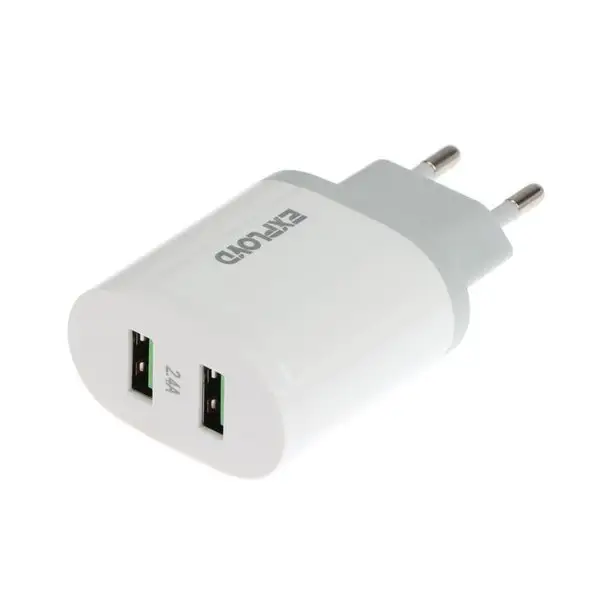 Сетевое зарядное устройство 2 USB, 2.4 А