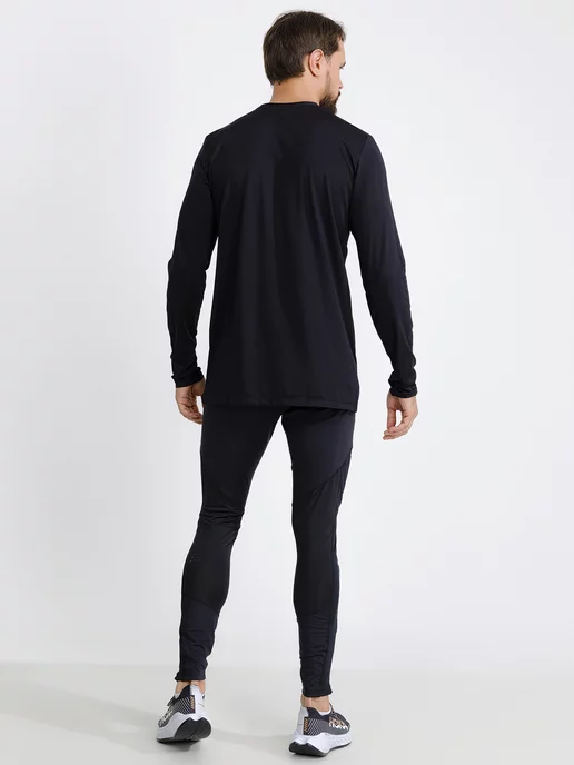 IQ SPORT Лонгслив спортивный оверсайзс длинным рукавом для фитнеса, черный, фото 7