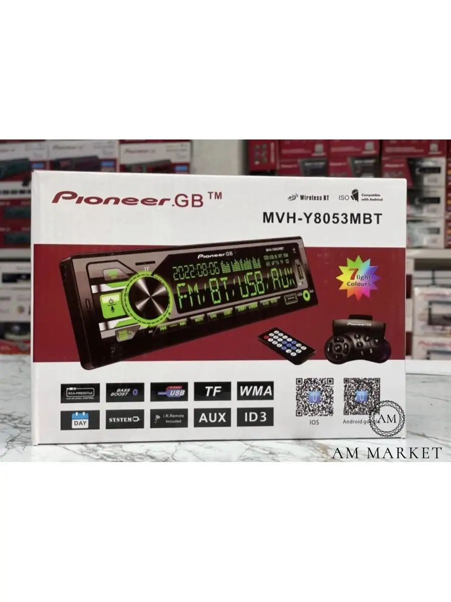 Магнитола для авто с bluetooth BOS-MINI Pioneer AM MARKET 171325281 купить  за 1 406 ₽ в интернет-магазине Wildberries