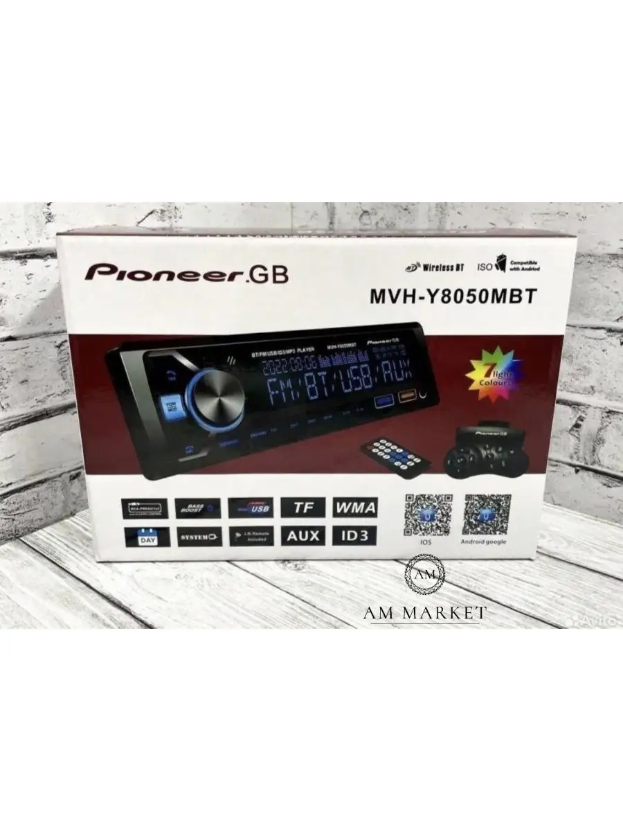 Магнитола для авто с bluetooth BOS-MINI Pioneer AM MARKET 171325288 купить  за 1 812 ₽ в интернет-магазине Wildberries