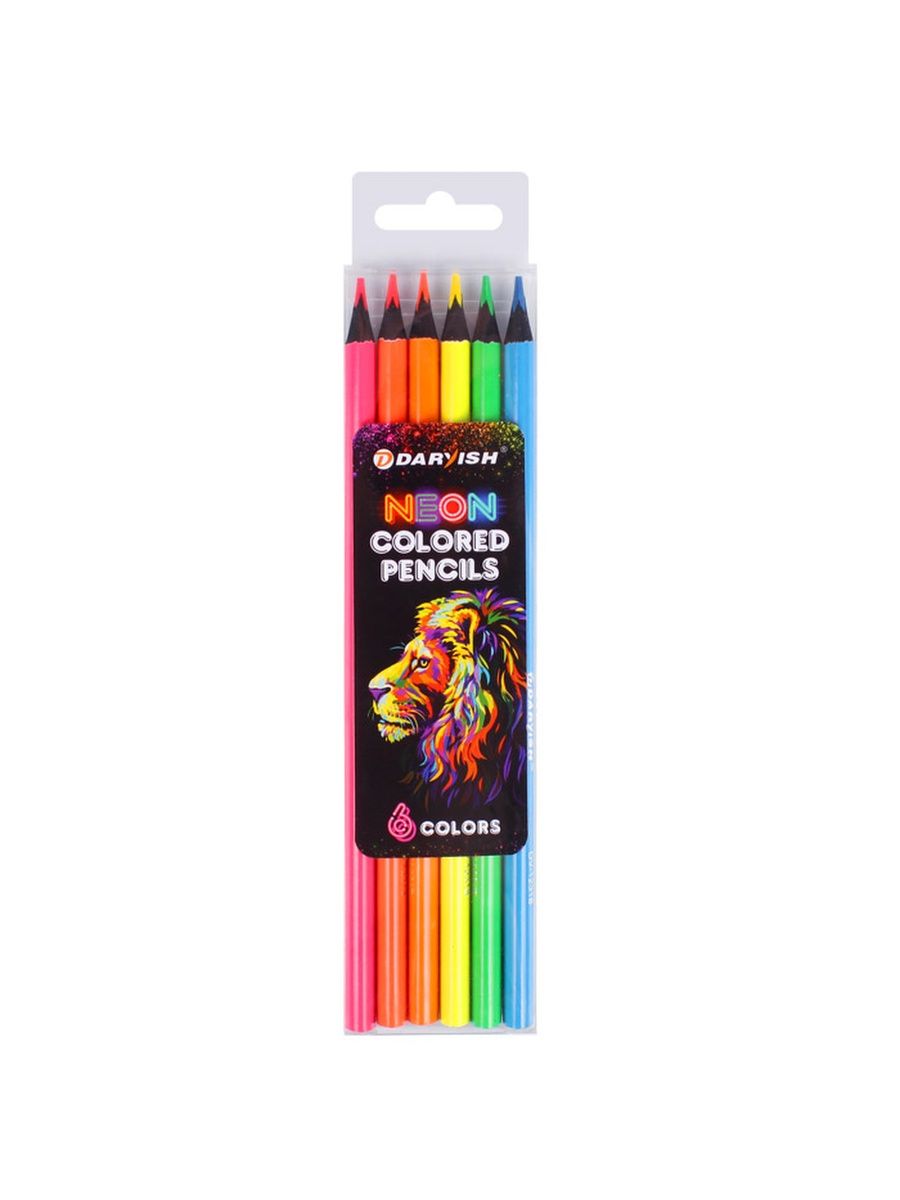 Неоновые карандаши. Цветные карандаши 6 цветов. Набор неоновых карандашей. Профессиональные Неоновые карандаши.