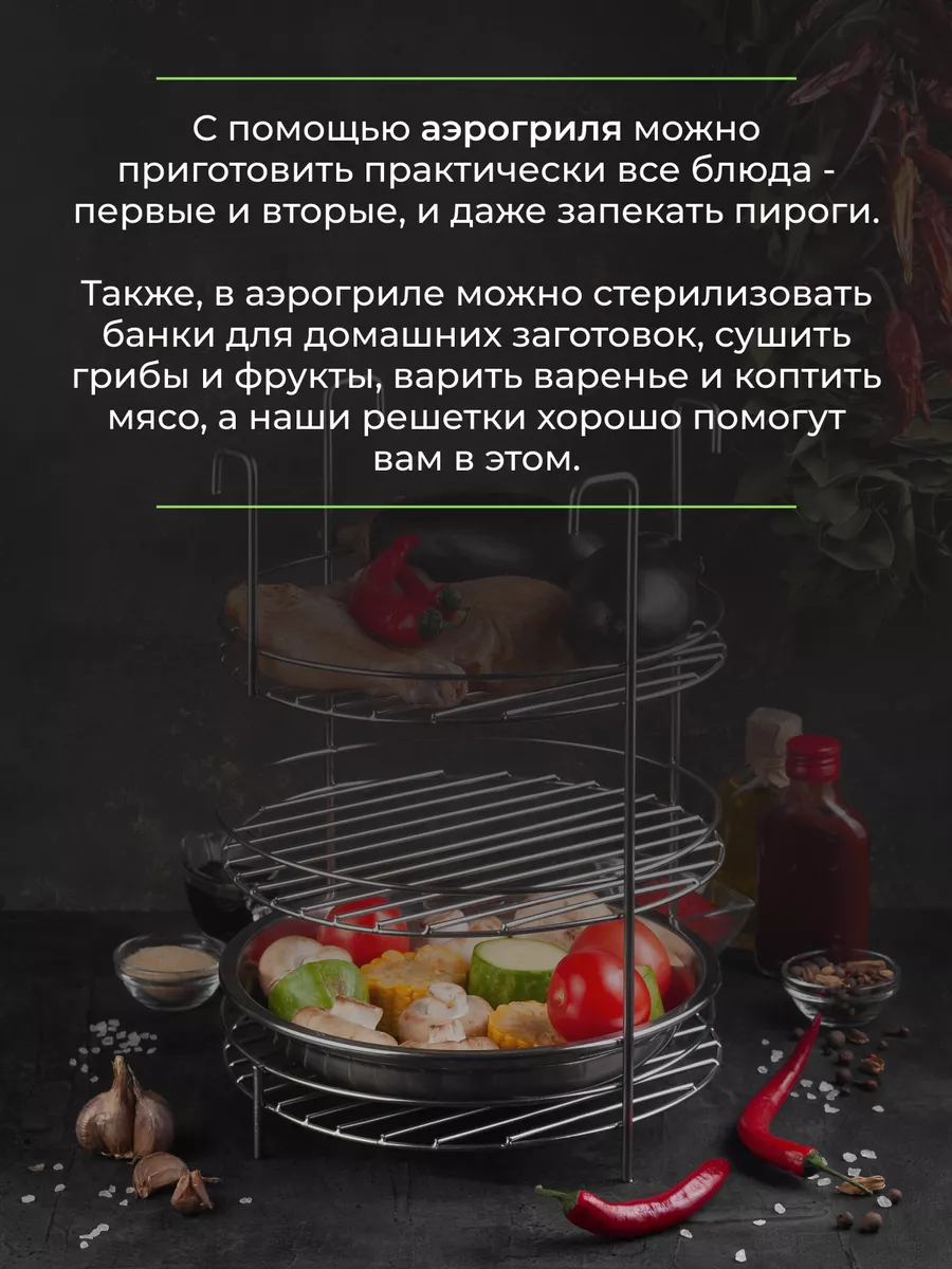 Решетка для аэрогриль D19 с ножками 3 см Алькор-Агро 171346859 купить в  интернет-магазине Wildberries