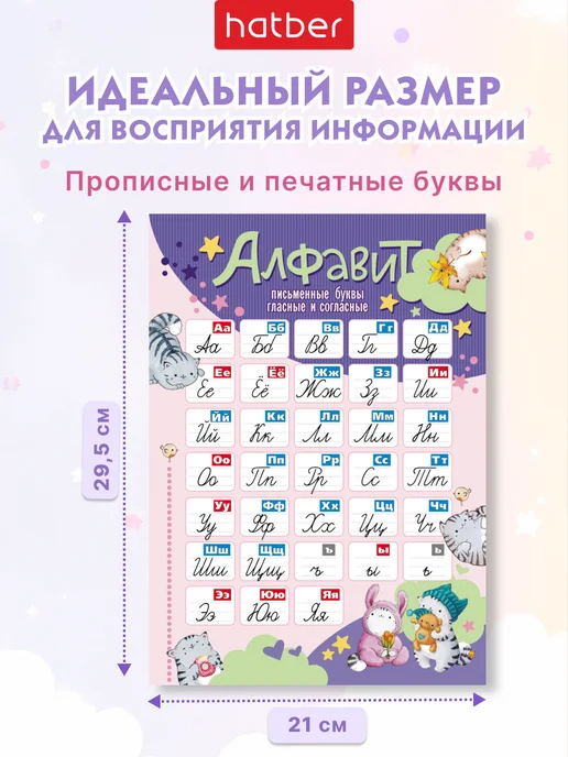 Hatber Плакаты для школьника обучающий набор для детей, голубой, фото 2