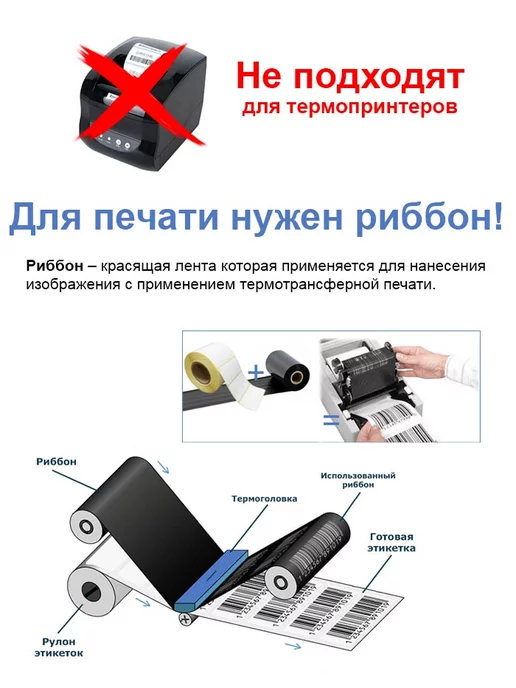 Stickerwell Влагостойкие полипропиленовые этикетки 58х30 мм, 900 шт, 58x30 мм, 900 шт, фото 2