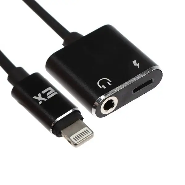 Переходник с Lightning на Jack 3.5, музыка + гарнитура