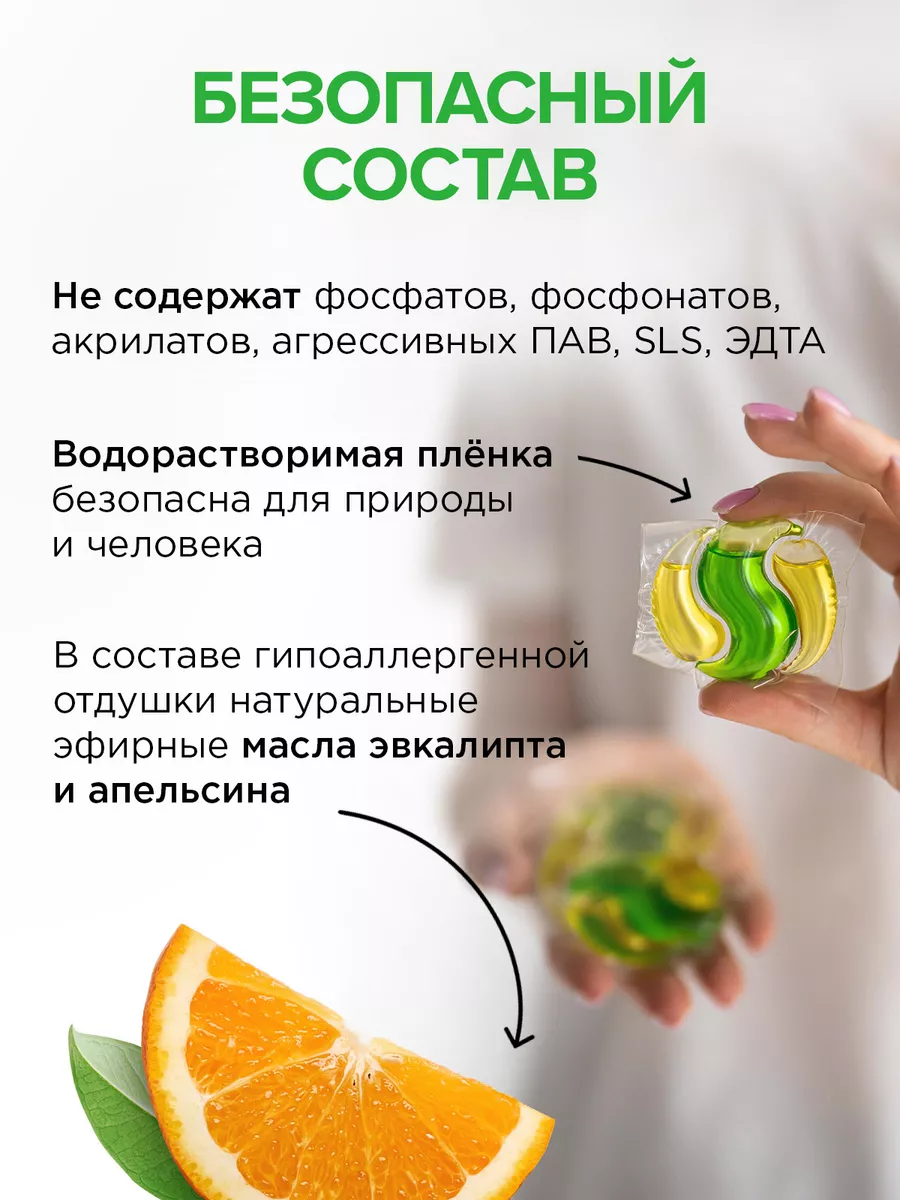 Капсулы для стирки белья, 80 шт (2х40 шт) SYNERGETIC 171430532 купить за 1  051 ₽ в интернет-магазине Wildberries