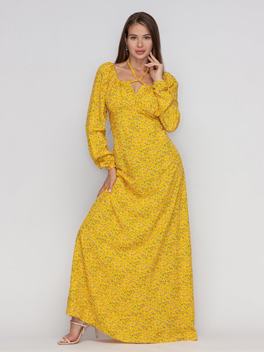 Женские желтые платья