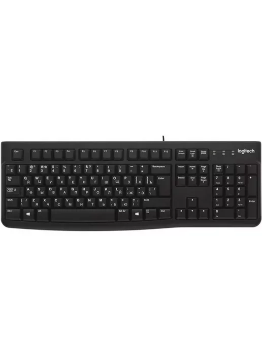 Logitech Клавиатура K120 влагостойкая (920-002522)