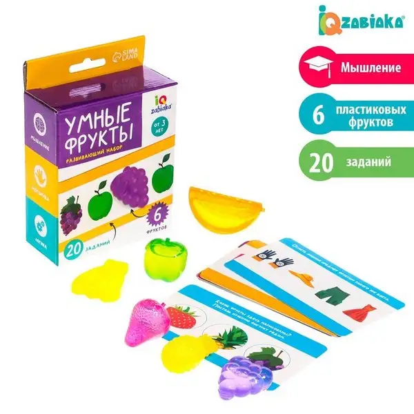 Развивающий набор "Умные фрукты", 6 фигурок