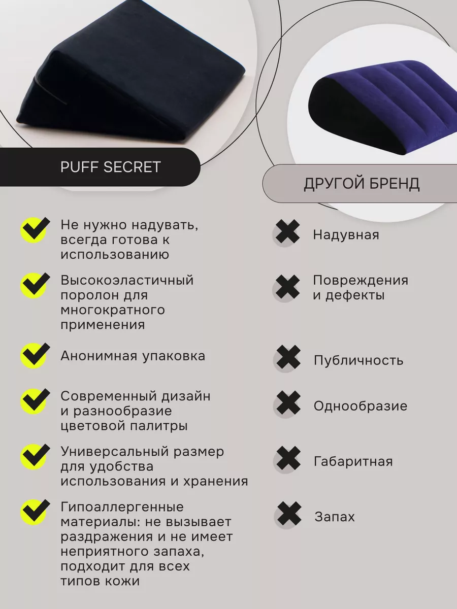 Игрушка-подушка для секса Triangle Puff Secret 171513855 купить за 6 260 ₽  в интернет-магазине Wildberries