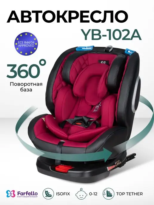 Farfello Автокресло для детей в машину YB102A ISOFIX 0-36 0-12