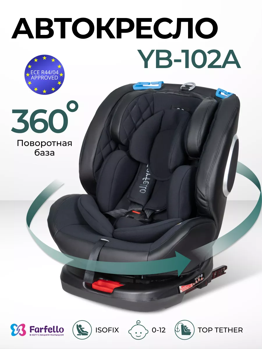 Автокресло для детей в машину YB102A ISOFIX 0-36 0-12 Farfello 171536782  купить за 14 145 ₽ в интернет-магазине Wildberries