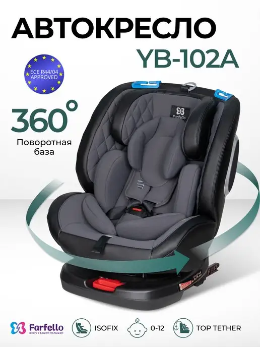 Farfello Автокресло для детей в машину YB102A ISOFIX 0-36 0-12