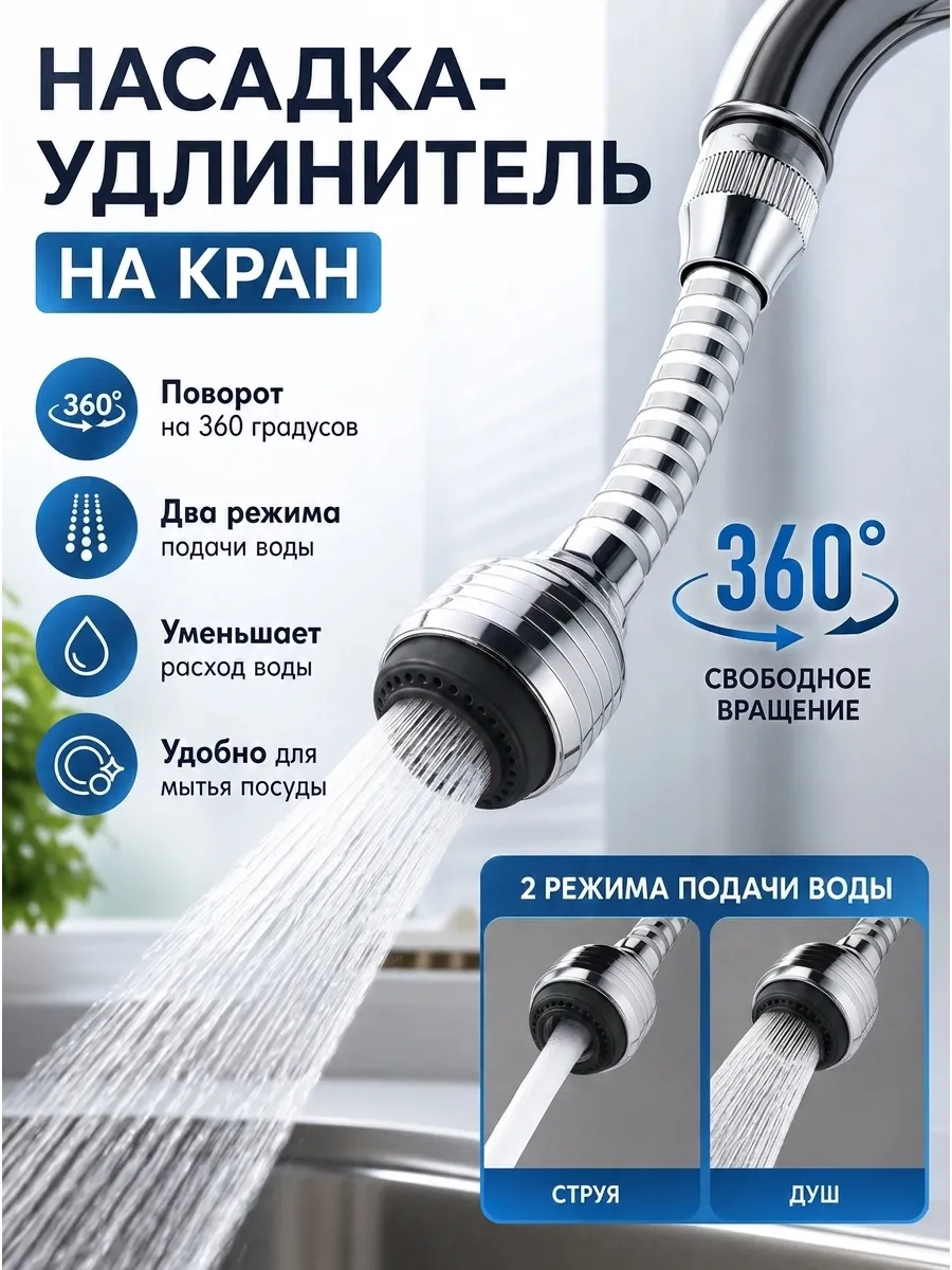 Насадка-удлинитель на кран