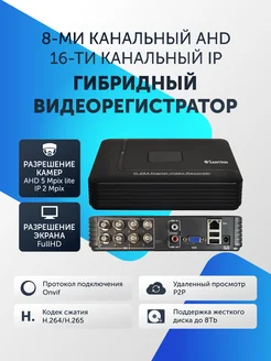 Видеорегистратор гибридный сетевой для камер AHD 8 или IP 16 Santrin 171553922 купить за 5 330 ₽ в интернет-магазине Wildberries