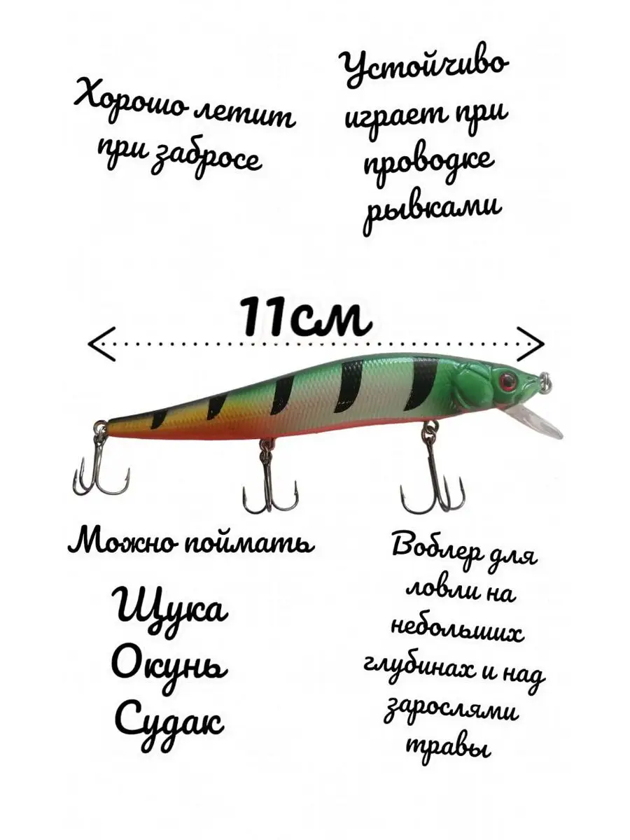 воблер плавающий SNAKY MINNOW 14г. YU/M STORE 171643164 купить за 421 ₽ в  интернет-магазине Wildberries