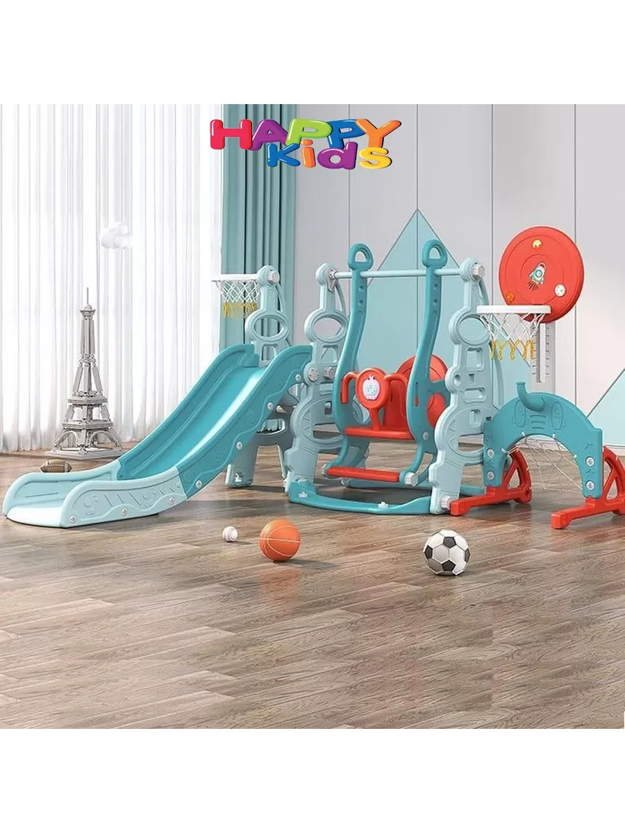 горки качели HAPPY KIDS 171656526 купить за 15 170 ₽ в интернет-магазине  Wildberries