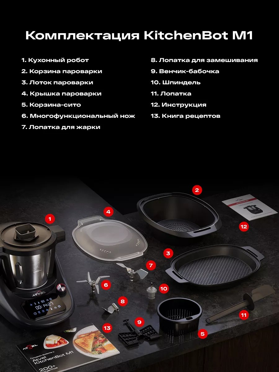 Кухонный робот 19 в 1 KitchenBot M1 43201 Atvel 171671350 купить в  интернет-магазине Wildberries