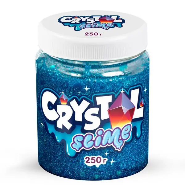 Игрушка Crystal slime, голубой, 250г