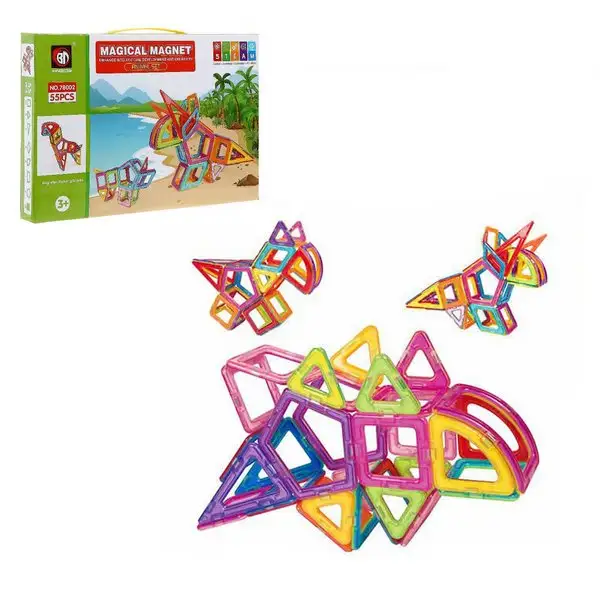 Конструктор магнитный "Магический магнит", 55 деталей