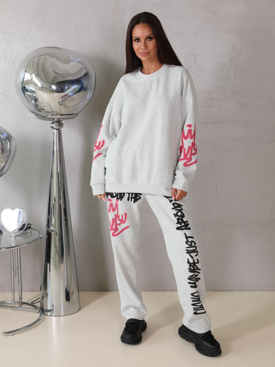 Женский костюм Sogo Tracksuit White sg9562 63